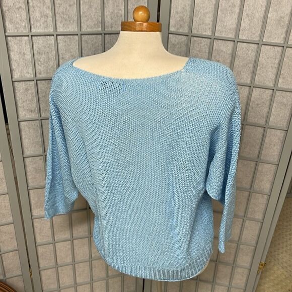 Via Vitale Sweater, No Tag, Women’s Size Small, Powder Blue - Picture 2 of 7